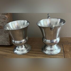 Vintage Pewter RIO Sugar & Creamer SET Made in Holland